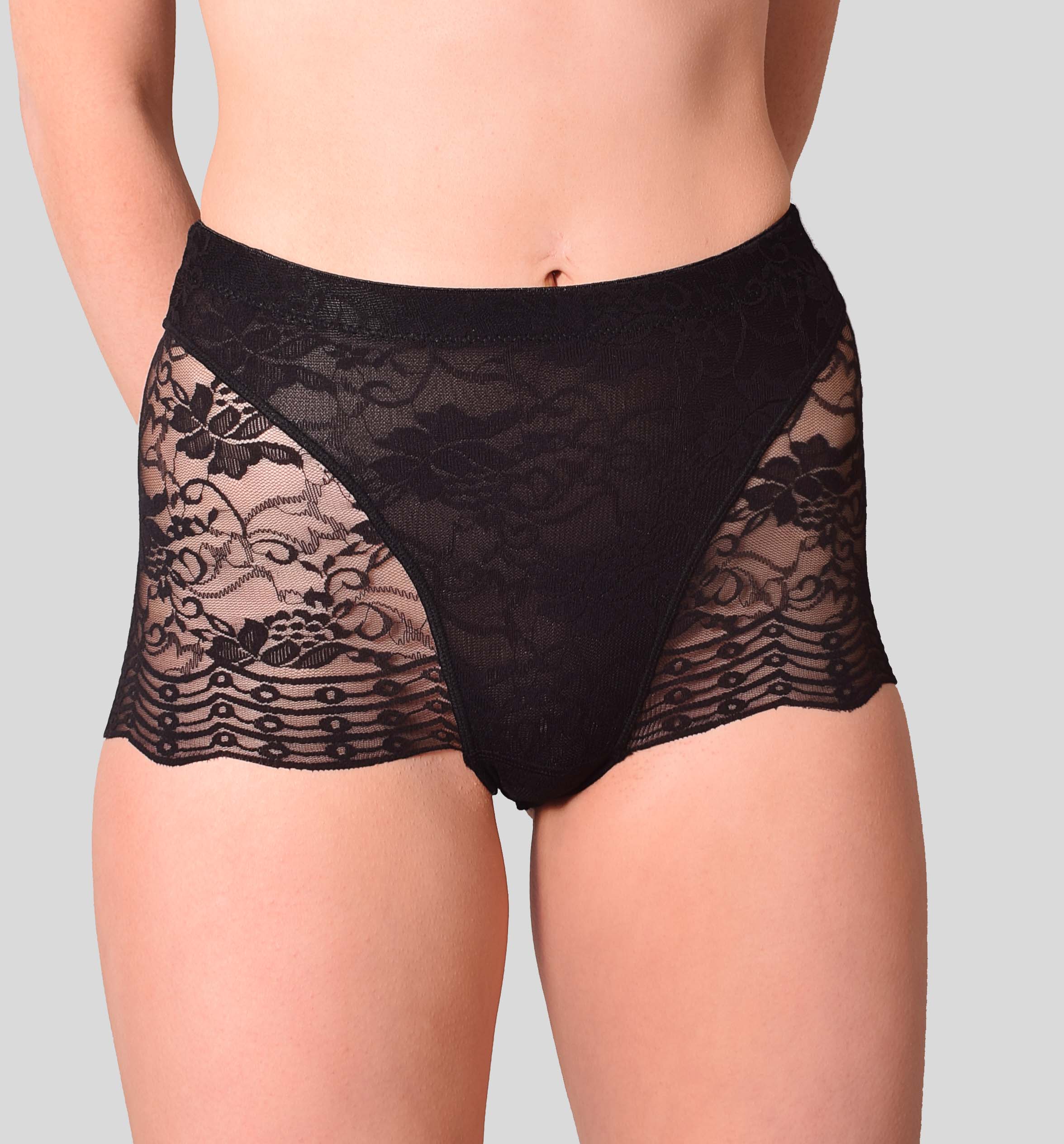 Ladies all over scallop lace boxers