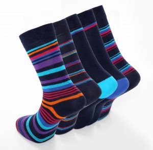 Men’s 5pk Stripe Formal Dress Socks