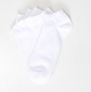Ladies 5pk Plain White Trainer Socks